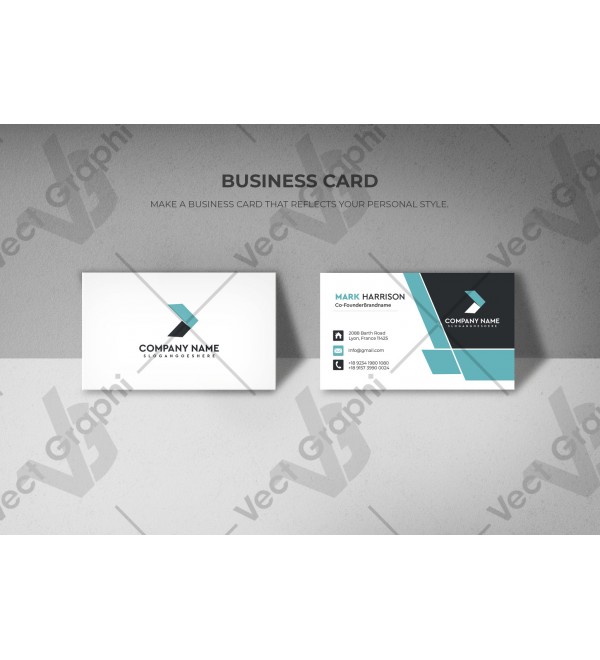 Co-Founder Business Card Template Bold & Creative Design Double-Sided Printable