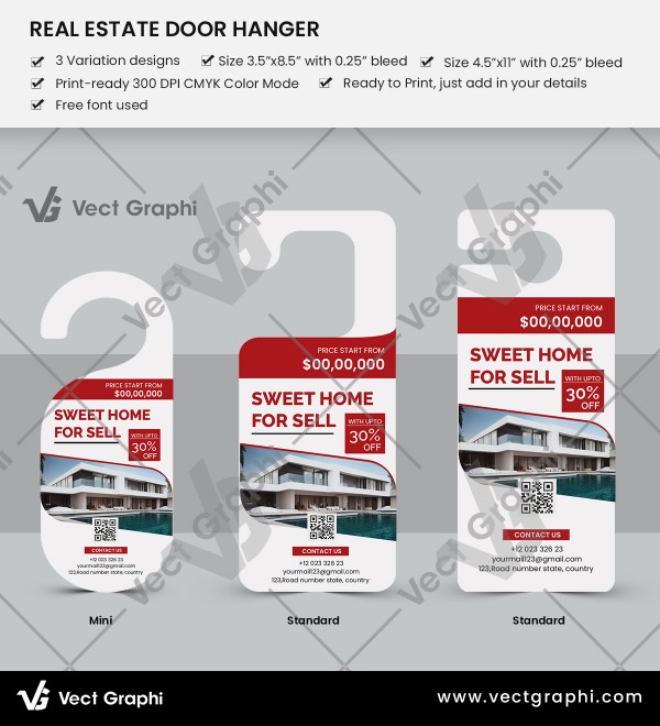 Real Estate Door Hanger Template: Professional & Eye-Catching Property Marketing Design