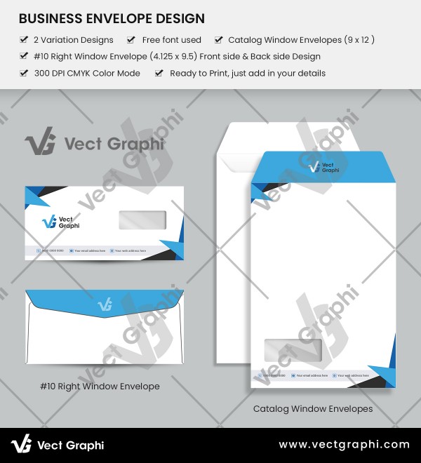 Professional Business Envelope Design Template – Customizable Corporate Branding
