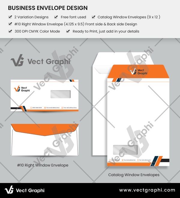 Stylish Business Envelope Design Template – Customizable for Professional Business Branding