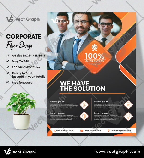 Corporate Flyer Design Template - Customizable Professional Business Promotion Flyers