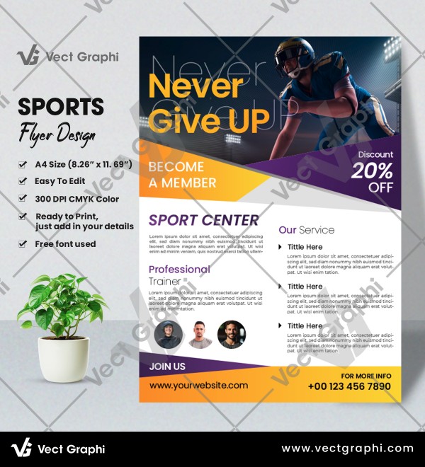 Sports Flyer Design Template - Customizable Exciting Athletic Event Flyers